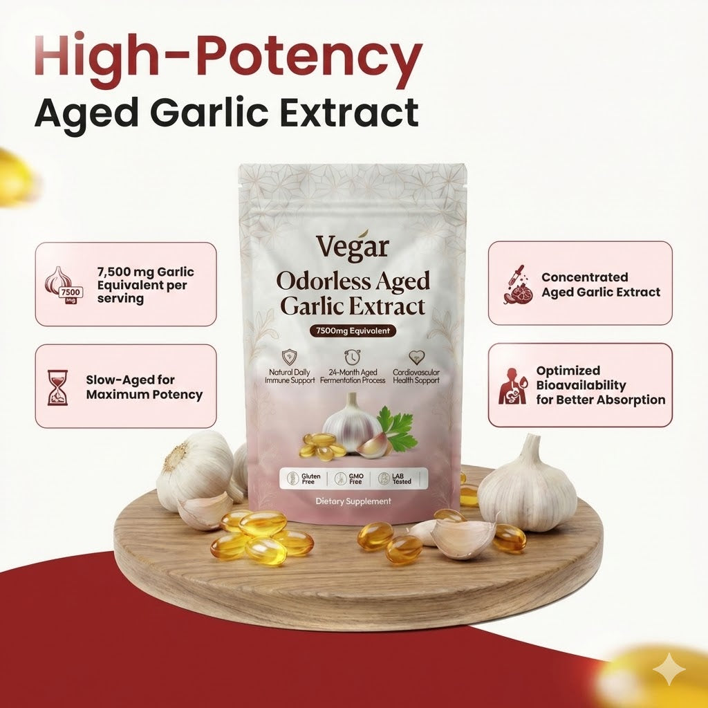 Aged Garlic Extract - 7500mg Odorless Softgels